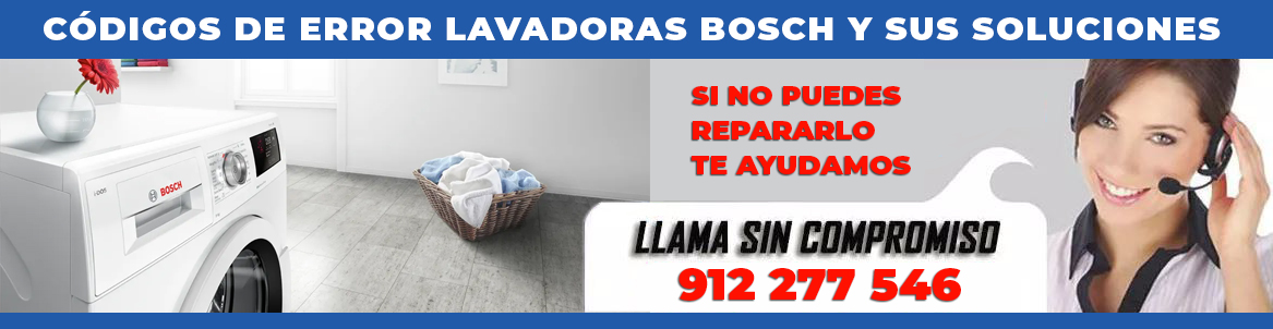 Códigos de error lavadoras Bosch